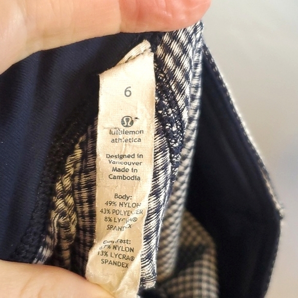 Lululemon Wunder Under Blue and White Gingham - Picture 9 of 10
